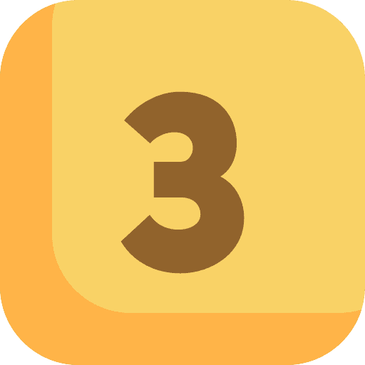 Number 3 icons created by Shuvo.Das - Klarito